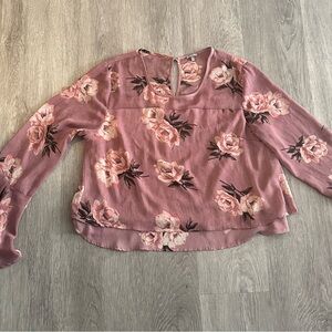 Floral Women's Flowy Crop Top